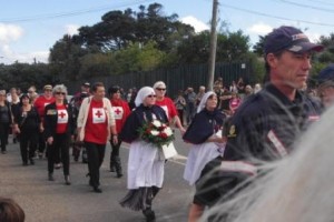 The Red Cross in historic costume