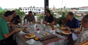 Breakfast on the roof at MAMA's