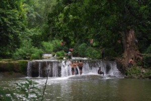 Falls near Pyn Oo Lwin Men bathing